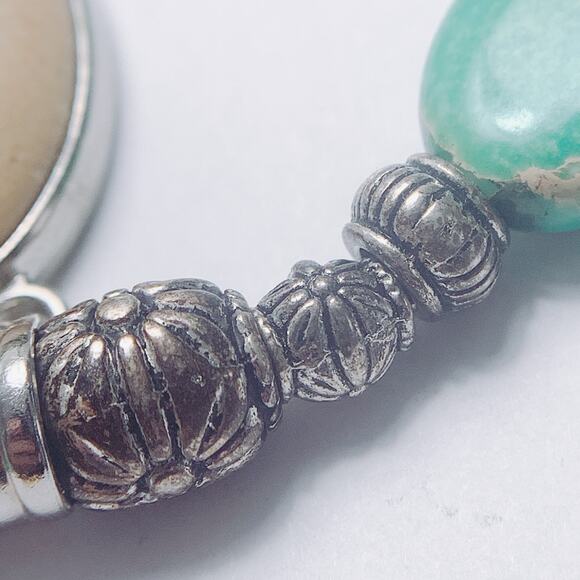 Artisan Necklace Jasper Turquoise Beads Boho Southwestern Style - Picture 5 of 16